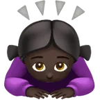 woman bowing: dark skin tone สำหรับแพลตฟอร์ม Apple
