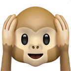 hear-no-evil monkey لمنصة Apple