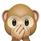 Appleプラットフォームのspeak-no-evil monkey