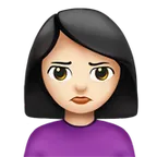 Apple 플랫폼을 위한 woman pouting: light skin tone