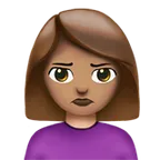 woman pouting: medium skin tone สำหรับแพลตฟอร์ม Apple