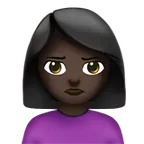 woman pouting: dark skin tone pentru platforma Apple