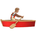 person rowing boat: medium skin tone สำหรับแพลตฟอร์ม Apple