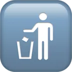 litter in bin sign لمنصة Apple
