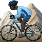 man mountain biking: dark skin tone per la piattaforma Apple