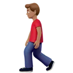 Apple dla platformy man walking: medium skin tone