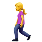 woman walking voor Apple platform
