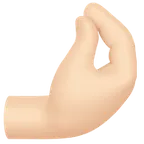 Apple प्लेटफ़ॉर्म के लिए pinched fingers: light skin tone