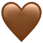 Apple प्लेटफ़ॉर्म के लिए brown heart