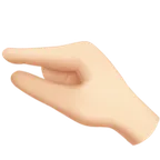 Apple dla platformy pinching hand: light skin tone