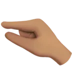 Apple 플랫폼을 위한 pinching hand: medium skin tone