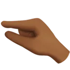 pinching hand: medium-dark skin tone für Apple Plattform