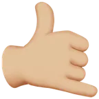 call me hand: medium-light skin tone per la piattaforma Apple