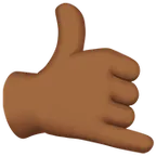 call me hand: medium-dark skin tone per la piattaforma Apple