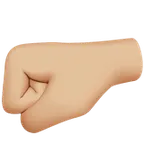 left-facing fist: medium-light skin tone für Apple Plattform