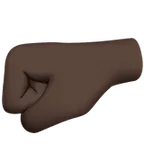 Apple dla platformy left-facing fist: dark skin tone