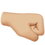 right-facing fist: medium-light skin tone für Apple Plattform