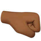 Apple dla platformy right-facing fist: medium-dark skin tone