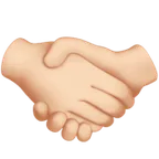handshake: light skin tone per la piattaforma Apple
