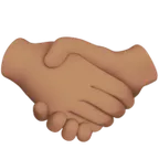 handshake: medium skin tone pentru platforma Apple