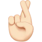 crossed fingers: light skin tone สำหรับแพลตฟอร์ม Apple