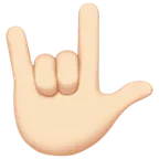 love-you gesture: light skin tone สำหรับแพลตฟอร์ม Apple