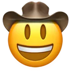 Apple प्लेटफ़ॉर्म के लिए cowboy hat face