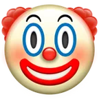 clown face alustalla Apple