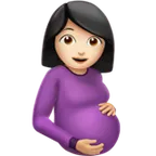pregnant woman: light skin tone per la piattaforma Apple