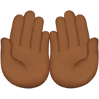 palms up together: medium-dark skin tone per la piattaforma Apple