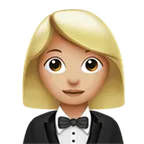Appleプラットフォームのwoman in tuxedo: medium-light skin tone