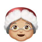 Mrs. Claus: medium-light skin tone สำหรับแพลตฟอร์ม Apple