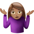 Appleプラットフォームのwoman shrugging: medium skin tone