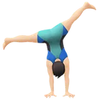 man cartwheeling: light skin tone til Apple platform