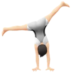person cartwheeling: light skin tone per la piattaforma Apple