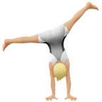 person cartwheeling: medium-light skin tone per la piattaforma Apple