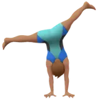 Apple 플랫폼을 위한 man cartwheeling: medium skin tone
