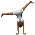 person cartwheeling: medium-dark skin tone per la piattaforma Apple