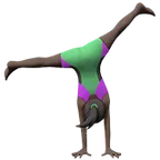 Apple platformu için woman cartwheeling: dark skin tone