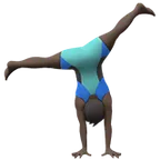 man cartwheeling: dark skin tone til Apple platform