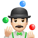 man juggling: light skin tone til Apple platform