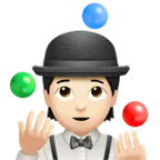 person juggling: light skin tone สำหรับแพลตฟอร์ม Apple