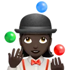 Apple platformu için woman juggling: dark skin tone