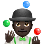 man juggling: dark skin tone til Apple platform