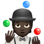 person juggling: dark skin tone สำหรับแพลตฟอร์ม Apple