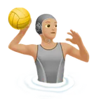 person playing water polo: medium-light skin tone สำหรับแพลตฟอร์ม Apple