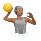 person playing water polo: medium skin tone untuk platform Apple