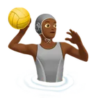 person playing water polo: medium-dark skin tone per la piattaforma Apple
