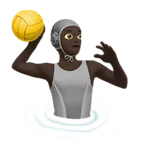 person playing water polo: dark skin tone untuk platform Apple