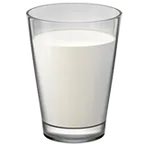 Apple platformu için glass of milk